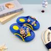 Nuevas Pantuflas de Peluche con Letras de Dibujos Animados Versátiles para Niños de Eva para Uso en Exteriores, Sandalias de Dos Tonos de Moda con Suela Suave Antideslizantes