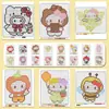 Plantillas de patrones lindo estilo píxel de dibujos animados para arte con cuentas, papel engrosado para referencia, materiales creativos para manualidades DIY