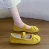 Zapatos Planos Mary Jane de Cuero Suave Estilo Francés para Mujer, Nuevos Estilo Suave con Suela Blanda Loafers para Mujeres Embarazadas Primavera/Verano 2026