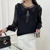 Camisa Base Ropa de Primavera para Mujer 2024 Nueva Moda Tejido Francés Hermoso Top Único