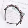 Trenza de Estrella de Celebridad de Internet con Flequillo Dentado Antideslizante Artefacto Fijo Accesorios para el Cabello Huecos Multicapa con Diamante para Niños y Adultos