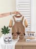 Mono de Raya para Niño Primavera y Otoño Conjunto Elegante Ropa Infantil Conjunto de Dos Piezas Manga Larga Ropa de Otoño para Bebé Venta al por Mayor