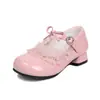 Sapatos de Couro para Meninas 2025 Primavera e Outono Novos Lolita Menininhas Sapatos de Princesa com Laço Sapatos Individuais Infantis Sapatos com Solado Macio