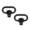 Suministros de juguetes para exteriores al por mayor accesorios tácticos anillo giratorio de liberación rápida QD estándar hebilla de correa negro brillante