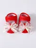 Primavera, Otoño y Verano Nuevo Estilo Niña Bebé Antideslizantes Perla Moño Zapatos para Niños Pequeños Zapatos de Punta Cuadrada Bebé Suela Suave Zapatos de Princesa Venta al por Mayor