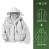 Chamarra HJCAMEL para Exteriores para Mujer Tres en Uno Chaqueta Pequeña Cortavientos e Impermeable Traje de Montañismo para Otoño e Invierno
