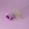 Taça de Vinho Acabada Cruzada Flor Rosa Buquê Artificial Flor Falsa Presente de Dia dos Namorados Decoração de Mesa de Centro para Sala de Estar Ornamento