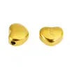 Colgante de Alfabeto de 26 Letras de Acero Inoxidable, Colgante de Corazón Perforado Chapado al Vacío en Oro de 18 Quilates, Accesorios para Joyería con Forma de Corazón para DIY