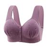 Sujetador con Botones Frontales para Mujeres de Mediana Edad y Mayores, Estilo Delgado, Talla Grande, Sin Aros, Cómodo, de Soporte, Copa Fija, Sujetador con Espalda Bonita