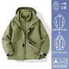 Chaqueta cortavientos e impermeable, ropa de montañismo para exteriores de otoño e invierno, nueva chaqueta interior desmontable tres en uno para hombre