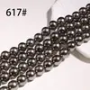 En Stock 617 Gris Oscuro Perla Imitación Swarovski Perla de Vidrio Perforada por la Mitad Cuentas Redondas Accesorios para Ropa Cuentas Sueltas Cuentas de Hilo Lote a Granel