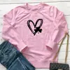 Ebay Sitio Independiente de Comercio Exterior Estampado de Trébol en Forma de Corazón Sudadera Holgada de Moda Cuello Redondo Manga Larga