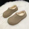 Zapatos Birkenstock de Moda Pequeños de Papa Suela Suave Antideslizante para Mujer 2026 Otoño/Invierno Nuevos de Cobertura Completa con Felpa Gruesa Suela Cálida Zapatos de Algodón