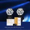 925 Brincos de Prata Esterlina Clássico Feminino Seis-Garra Moissanite 1 quilate D Cor Oito Coração Oito Flechas Moda Explosões Vivas Jóias
