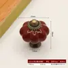 Manija de Calabaza Cerámica Pastoral Pintada a Mano, Manija Clásica Azul y Blanca Pintada a Mano, Manija Pequeña de un Agujero para Cajón, Armario y Puerta de Armario