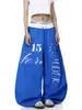Pantalones de Paracaidista Plegados con Estampado de Letras Color-Block Estilo Americano para Hombre, Diseño de Moda de Verano Pantalones Casuales de Pierna Ancha para Bailar