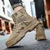Nuevos zapatos de moda transfronterizos para hombre, botas Martin de camuflaje retro, suela gruesa, cómodos, transpirables, zapatos deportivos casuales