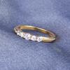 Zhen Rong desejo banhado 14K anel de ouro pequeno fresco incrustado zircão Diamante extremamente fino feminino amor anel agete estilo