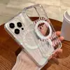 Estilo Ins Simple Inglés Adecuado para Samsung S25Ultra Funda Protectora Magnética para Teléfono Móvil S24Fe Simple S23 Estuche Duro