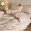 Conjunto de cama de alta qualidade classe A em jacquard de quatro peças 100% algodão puro todo algodão novo 2026 fronha antiácaro lençol de cama item individual4