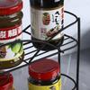 Estante de Almacenamiento de Cocina de Hierro Forjado Estante para Condimentos sin Taladro Estante de Almacenamiento Multicapa Almacenamiento de Encimera Estante para Condimentos Estante para Artículos Varios del Hogar