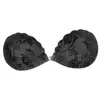 Nuevo Sujetador Invisible Transpirable Push-Up de Encaje Ultra Delgado de una Sola Pieza con Tirantes de Hombro Almohadillas de Silicona para el Pecho Almohadillas para Realzar el Pecho
