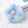 Xintian accesorios para el cabello transfronterizos para mujer otoño e invierno banda elástica de goma cuerda para el cabello dulce felpa arcoíris anillo para el cabello suministro