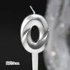 Vela para bolo de festa de aniversário, série Casa da Ópera, retro, Dourada Prateada, vela digital 0-9