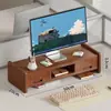 Elevador de escritorio de computadora con cajones para almacenamiento de oficina, soporte de monitor de escritorio y base elevada