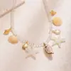 Nuevo Estilo Europeo y Americano Verano Playa Colgante de Estrella de Mar Collar Estilo Bohemio Moda Accesorio de Cuello para Vacaciones en la Playa