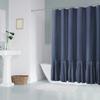 Cortina de ducha de encaje con volantes transfronteriza, tela impermeable, color sólido, falda empalmada, cortina divisoria de baño, venta al por mayor