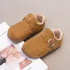 Zapatos de Algodón para Niños 2026 Otoño/Invierno Nuevo Estilo Niños y Niñas Zapatos Birkenstock Forrados de Felpa Zapatos Peludos Zapatos de Frijol Cálidos para Bebé