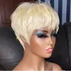 Peluca Nueva Temu Transfronteriza para Mujeres con Cabello Corto, Estilo Europeo y Americano, Cabello Negro Corto Sintético, Stock Listo de Fábrica al por Mayor