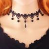 Collar de Perlas y Encaje Elegante de Lujo Ligero para Niñas Estilo Princesa de Palacio Cadena para Clavícula Dulce Retro Gótico