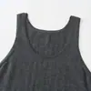 Camiseta sin mangas de cachemir blanco de hilo fino para hombre, prenda exterior o capa interior sin mangas, top versátil casual de moda para primavera y otoño