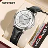 Popular Reloj de Cuarzo de Moda Sanda, Correa Impermeable Sencilla, Reloj para Mujer, Dos Manecillas Luminosas Medianoche, Moderno Reloj para Viajar