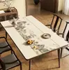 "Wang Wei" Mantel de Mesa Estilo Poético y Artístico, Impermeable, Resistente al Aceite, Resistente al Calor, Estilo Chino Nuevo, Lavable-Gratis Mantel para Mesa de Café