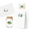 Hk061-T Pegatinas Redondas Decorativas de Pino Retro para Tarjeta de Felicitación, Sobre, Pegatinas Selladoras Autoadhesivas, Pegatinas Redondas Selladoras