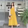 2026 Nuevo Conjunto de Dos Piezas de Vestido Amarillo Estilo Vacaciones, de Moda Casual para Jóvenes, Realzador del Cutis, Adelgazante