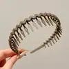Diadema de Coleta para Mujer 2026 Nuevo Estilo Especial para Lavarse la Cara Presionando el Cabello Diadema para la Cabeza Sensación de Alta Gama Con Dientes Antideslizante Tarjeta para Pelo Suelto Accesorios para el Cabello
