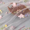 Em Estoque Tecido de Renda com Borboleta Aplique 3D Multicor Tecido Bordado para Vestido de Boneca BJD Roupa Infantil Vestido de Casamento