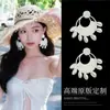 Pendientes Colgantes con Borla de Flor de Aguja Plateada para Mujer, Pendientes Estilo Vacaciones en la Playa, Lujo Accesible, Pendientes de Gama Alta, Diseño de Nicho
