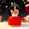 Novo produto transfronteiriço: Carrossel do Papai Noel, caixa de música giratória estilo ins, bola de cristal, ornamento de decoração para mesa de quarto