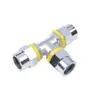 Conector de Tres Vías Específico para Gas Dn15, Tubería de Calentador de Agua Totalmente de Cobre, Rosca Externa Rápida de 4 Puntos, Manguera de Conexión Rápida Tipo T