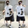 Conjunto de Verão Sem Mangas para Meninos 2025 Novo Estilo Bonito Infantil Médio e Grande Colete Esportivo Infantil de Verão para Meninos Marca da Moda