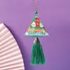 Bolsita del Festival del Bote del Dragón, Bolsita Triangular de Borla para Zongzi Estilo Chino Tradicional Bordada a Mano, Bolsita de Artemisa para Bendiciones, Bolsa Portátil
