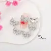 Novo Estilo Branco K Laço Acessórios para Nail Art Celebridade Cyber Leve Luxo Tridimensional Liga de Zinco Laço Acessórios Decoração de Unhas DIY