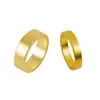 Anillos de Oro Arena de Larga Duración Anillos de Pareja Unisex de Moda Anillos de Cobre Vintage Anillos Lisos de Imitación Mate Venta al por Mayor Transfronteriza