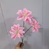 Tecido Impresso em 3D Pequenas Lírios Flores Artificiais para Casamento, Decoração de Fundo de Hotel, Arte Floral, Materiais Florais Quentes Vendidos Transfronteiriços