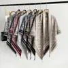 Chal de lujo ligero, estilo old-money, bufanda tipo cachemir, chal triangular versátil para invierno, al por mayor